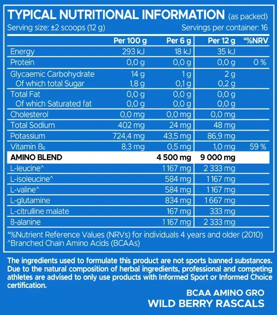 USN BCAA Amino-Gro